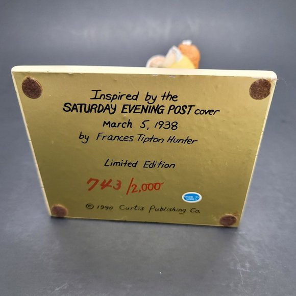 Francis Tipton Hunter Saturday Evening Post Girl Kissing Boy LE Figurine PD007 - Picture 6 of 7